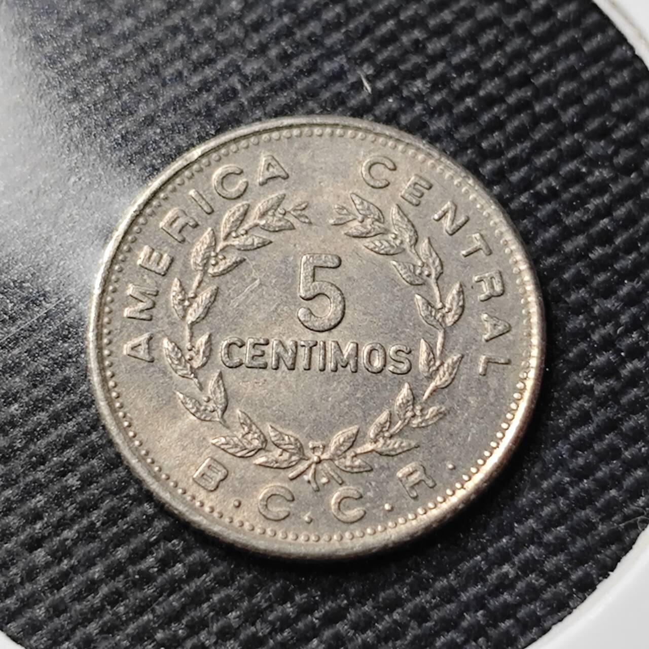 KK钱币收藏小铺   第402期 2月预留时间 周末发货  1972哥斯达黎加5分