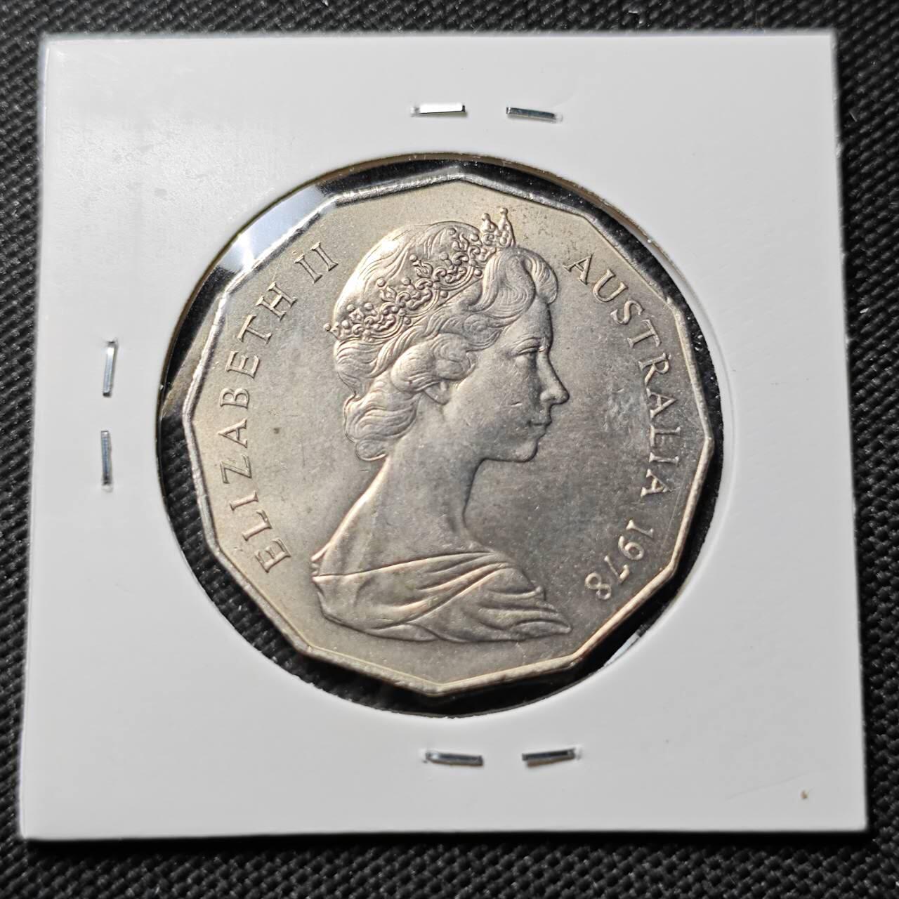 KK钱币收藏小铺   第401期 2月预留时间 周末发货  1978澳大利亚50分 好品