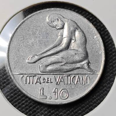 KK钱币收藏小铺   第402期 2月预留时间 周末发货 -  梵蒂冈10里拉