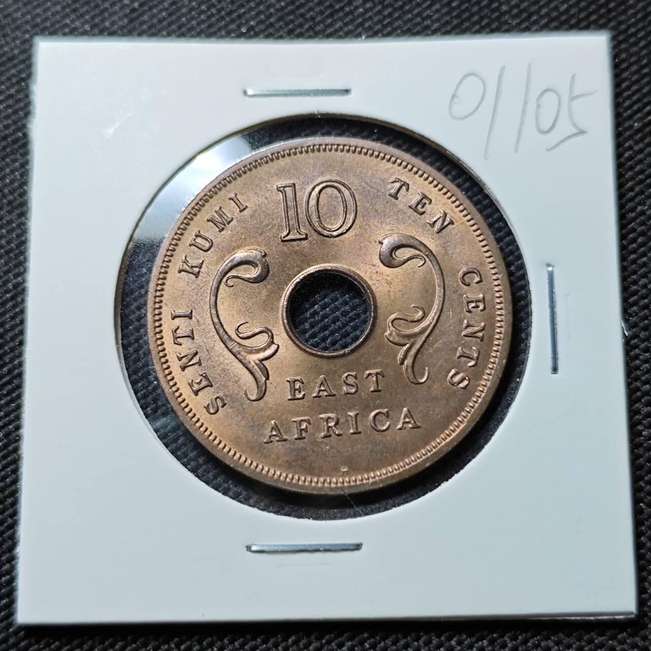 KK钱币收藏小铺   第401期 2月预留时间 周末发货  1964英属东非10分 好品