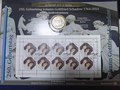 长老汇马年精选第七场拍卖 - 2014德国斯卡多诞辰250周年邮币卡，含1枚同主题10欧元铜镍币