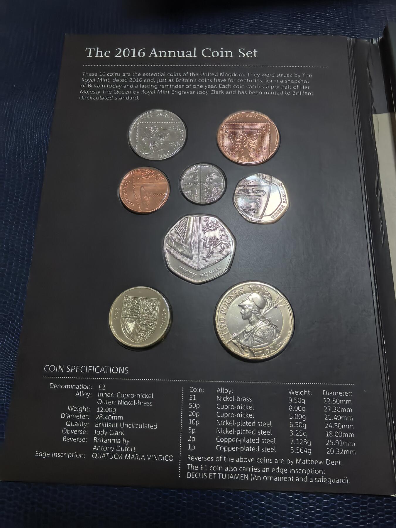 长老汇马年精选第七场拍卖 2016英国16枚普制套币卡装，含少见的莎士比亚币3枚