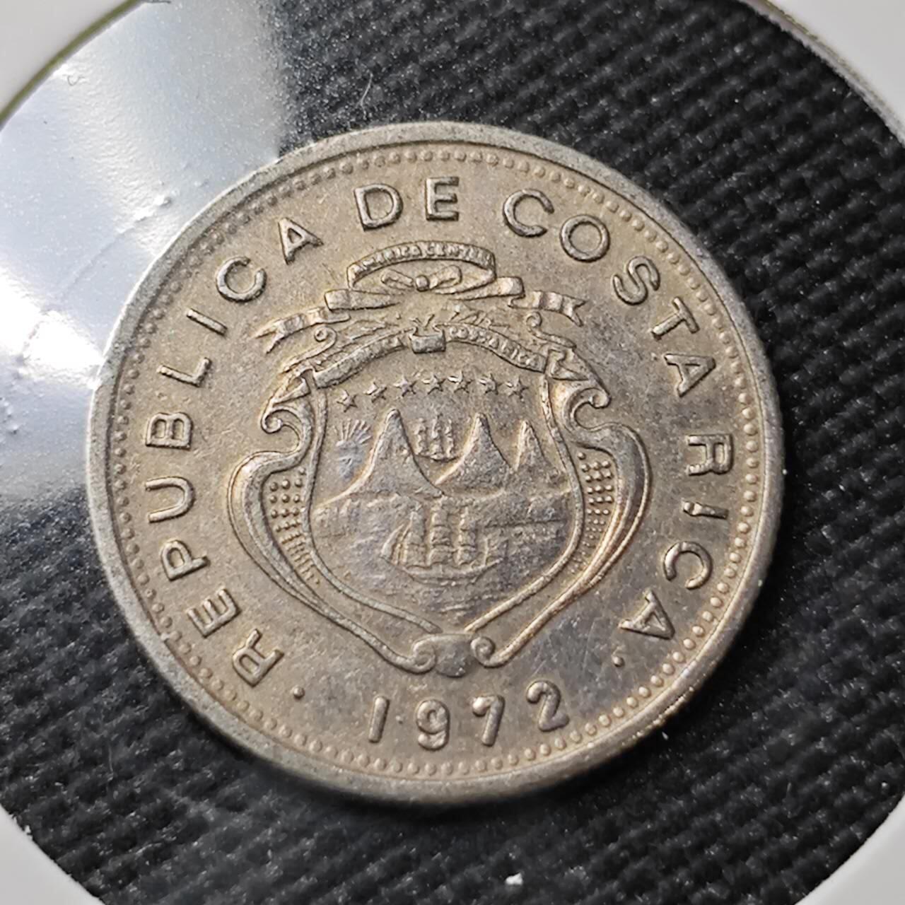 KK钱币收藏小铺   第401期 2月预留时间 周末发货  1972哥斯达黎加10分