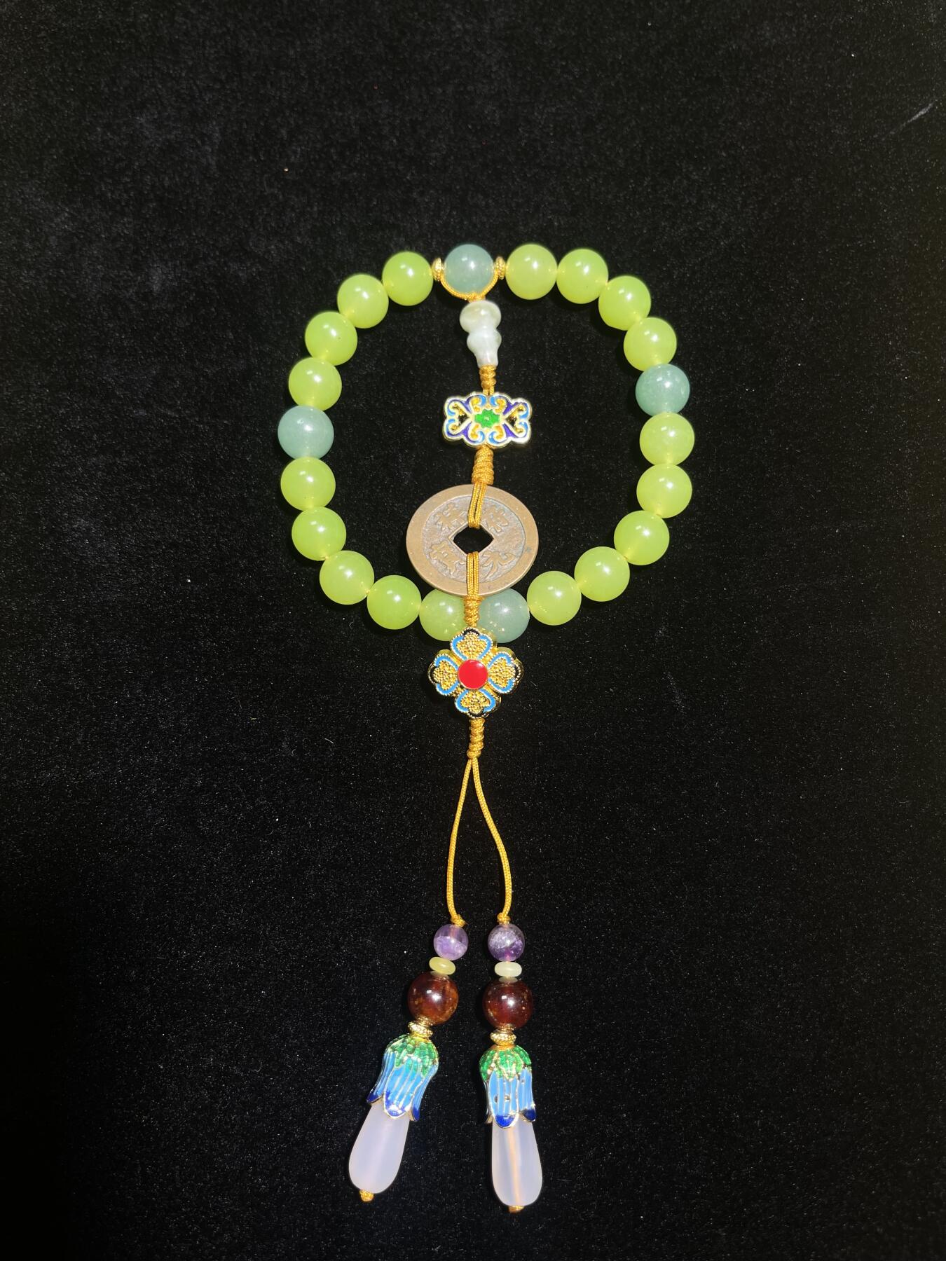 古钱币十八子手持念珠手串-祥符元宝