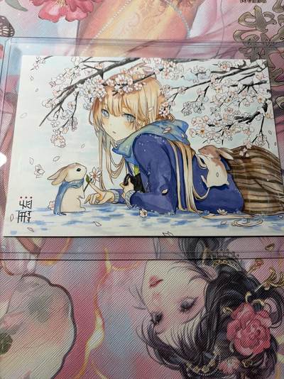 麦趣喜第三场 手绘专场 (3月13号周五晚上23点截拍，专注买家市场，福利拉满)  - 浮笙工作室 B6大小动漫手绘 带硬壳保护夹 125MM*176MM