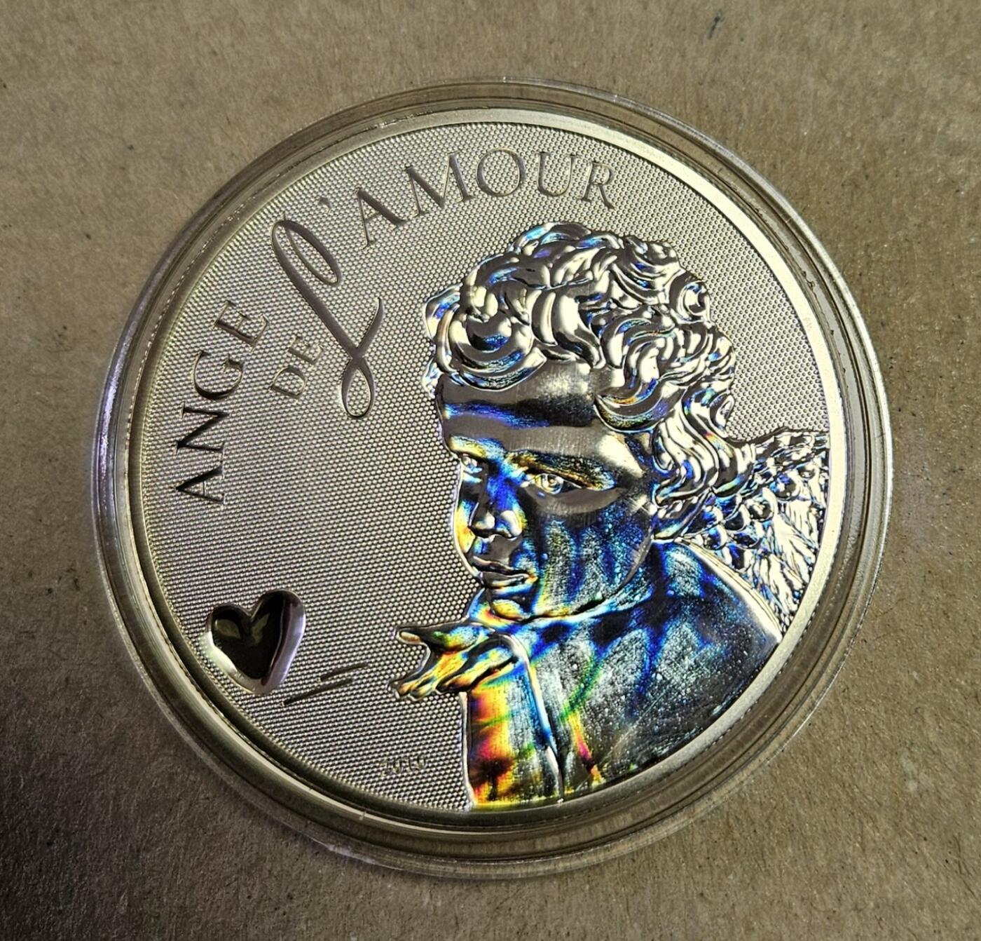 【币将精彩】世界钱币拍卖（2026-3-25） 喀麦隆2010年爱心天使幻彩银币25克发行2500枚