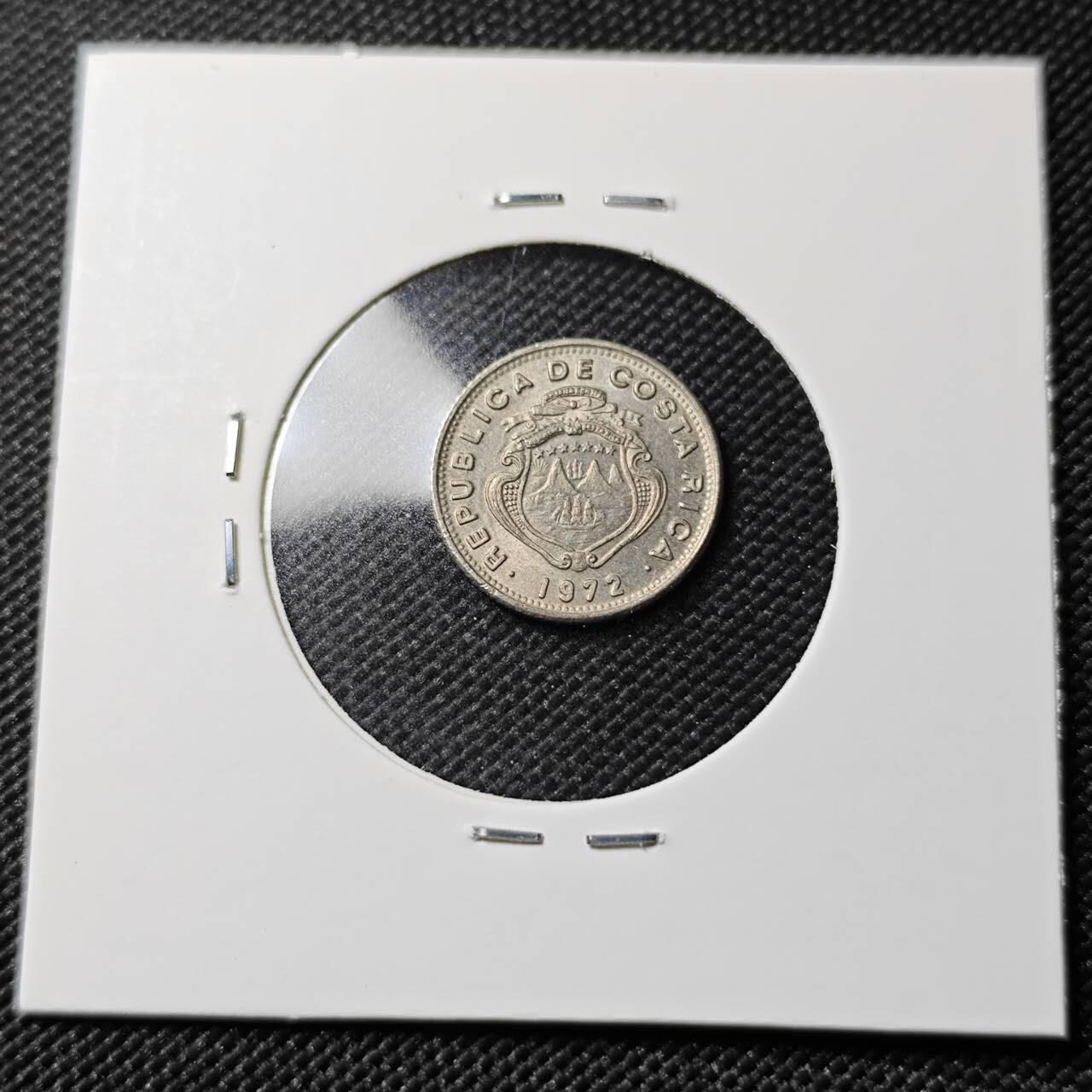 KK钱币收藏小铺   第402期 2月预留时间 周末发货  1972哥斯达黎加5分