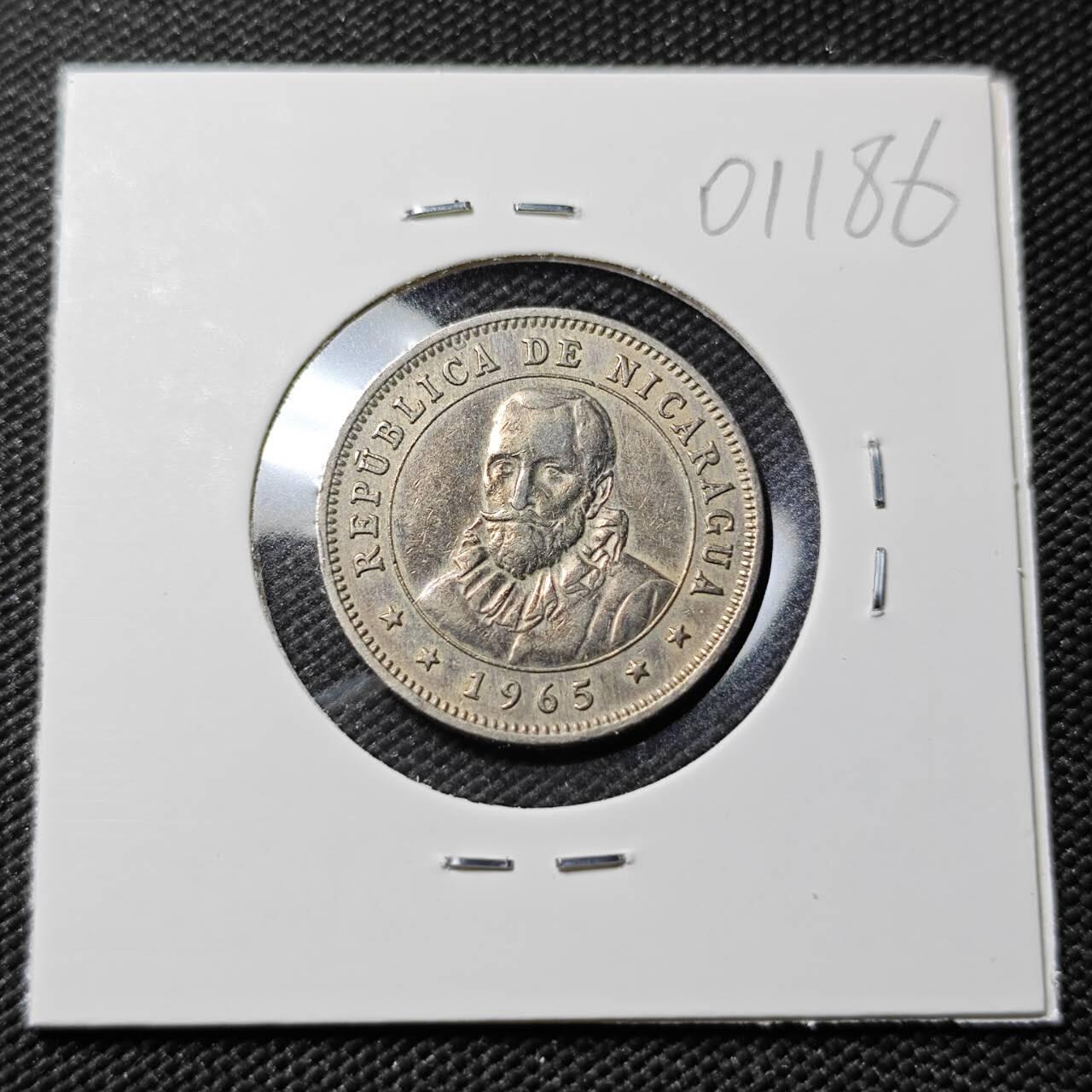 KK钱币收藏小铺   第401期 2月预留时间 周末发货  1965尼加拉瓜25分