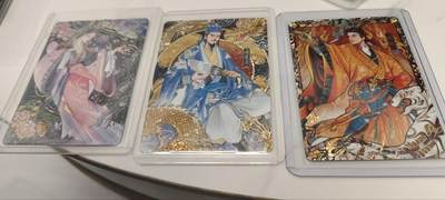 秋原瞳的小店第三十八期（忽如一夜春风来，千树万树梨花开！） - 卡游三国漆彩艺术家一套齐——周瑜，诸葛亮，甄姬