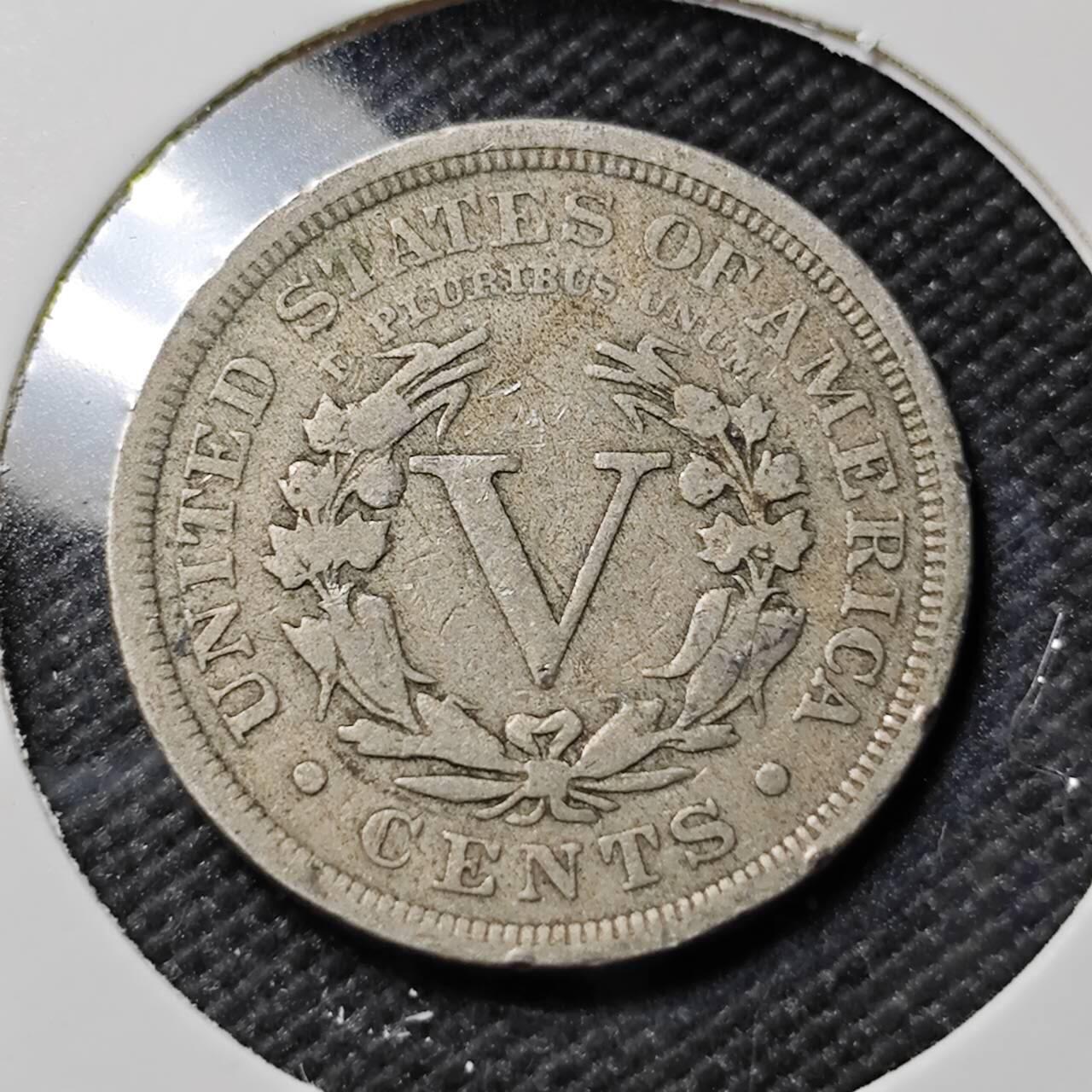 KK钱币收藏小铺   第401期 2月预留时间 周末发货  1902美国5分