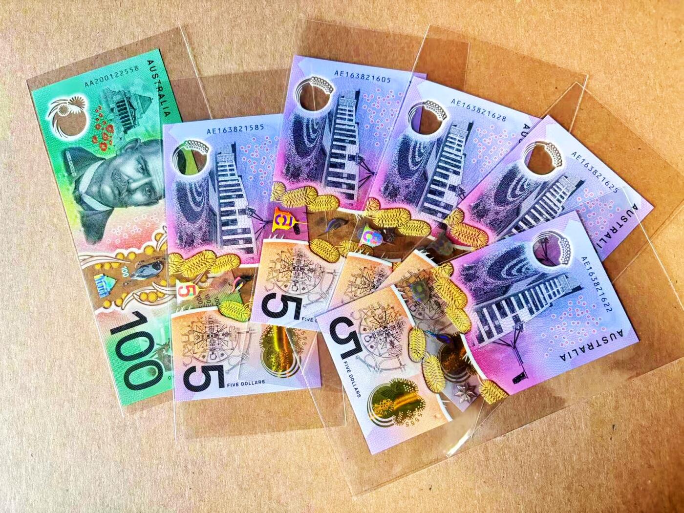  【Blue Auction】世界纸币精拍第791期——18级TOP拍卖/信誉/品质/专业/高效💫 【一组6张含AA冠 无47】澳大利亚5-100元 全新UNC