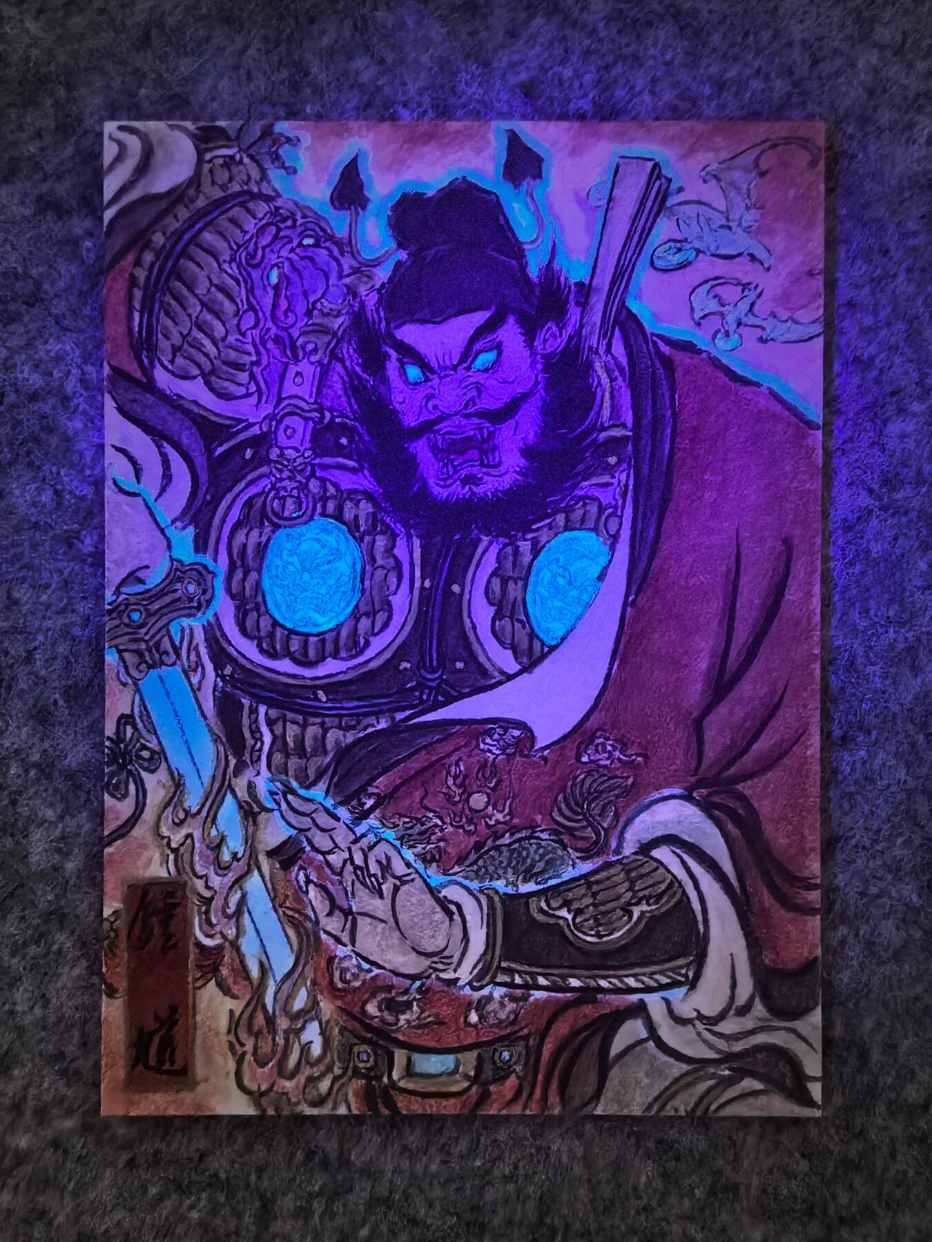 白泽拍卖卡牌手绘专场第33期（去岁千般皆如愿 今年万事定称心） 2026 史墨手绘卡 钟馗伏魔 特效  史墨背简绘 卡砖封装