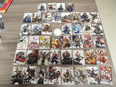 阳大大卡牌拍卖第103期（持续收拍品，周五晚上九点截拍，进群福利早知道） - 【普卡】卡德曼 张建东水浒 普卡43张 背面全是墨稿