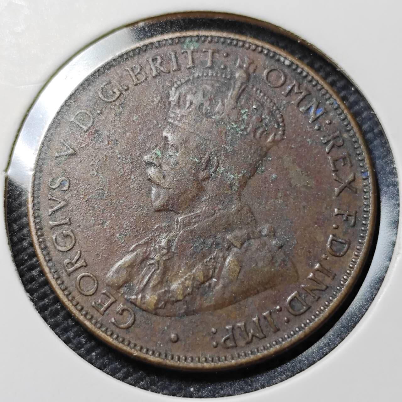 KK钱币收藏小铺   第402期 2月预留时间 周末发货 1917 澳大利亚1便士铜币