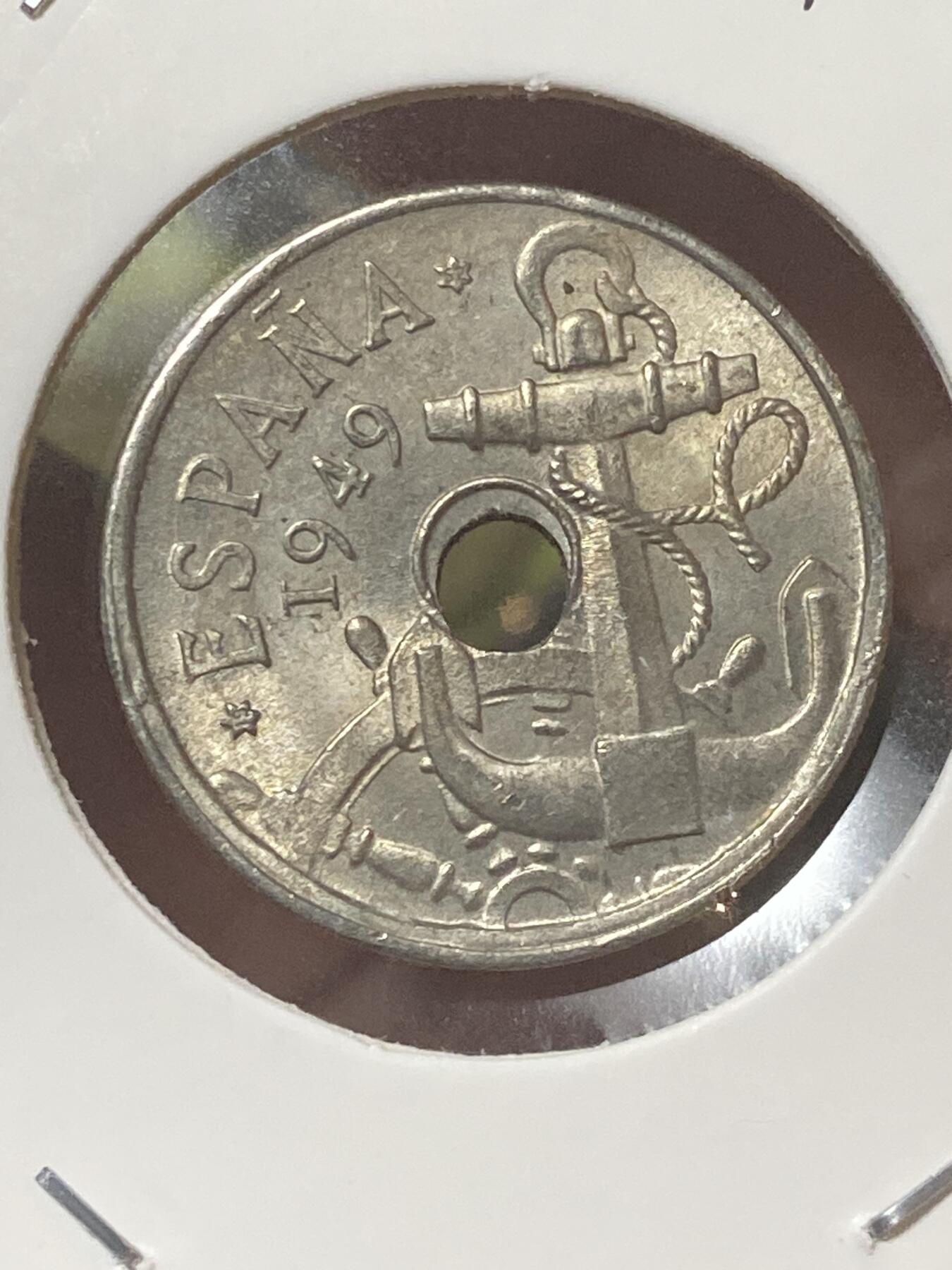 2026年第三十四场(总第二百零三场）外国精品纸夹币场(免佣金) 西班牙🇪🇸1949(52)年50分(佛朗哥执政时期)