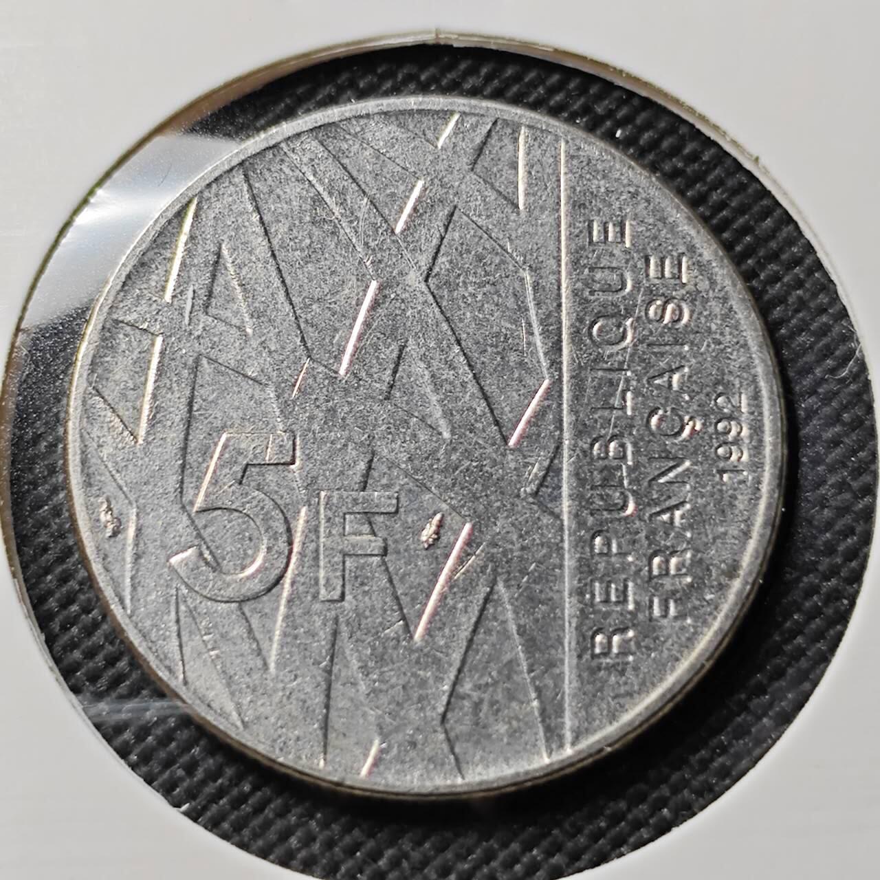 KK钱币收藏小铺   第403期 2月预留时间 周末发货  法国5法郎纪念币