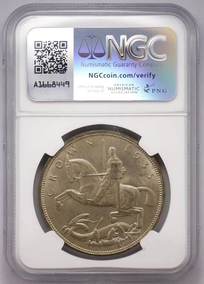 观钱近现代机制币拍卖No.003  英国 1935 年乔治五世 “银禧” 克朗银币 NGC MS62