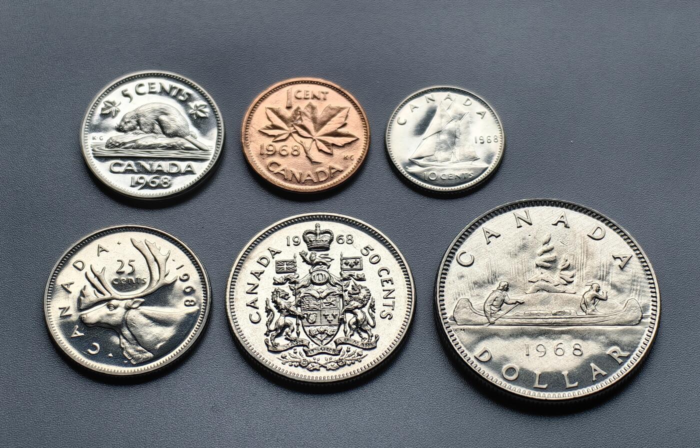 《崇甫堂》—外币小精品专场⑨ 加拿大1968年全套六枚组 KM#76.1