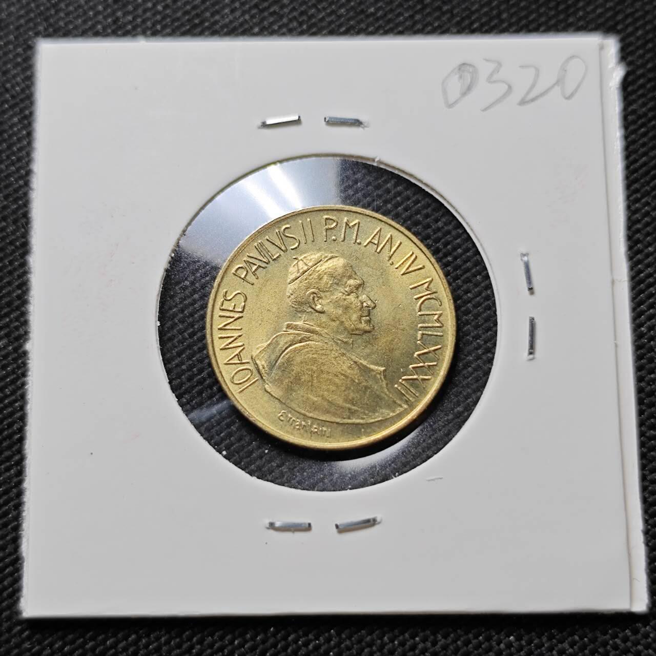 KK钱币收藏小铺   第403期 2月预留时间 周末发货  梵蒂冈20里拉