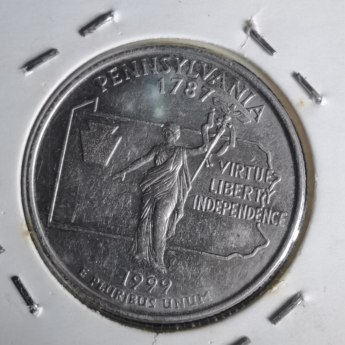 沼泽如烟--第1014场 美国1999年25分纪念币