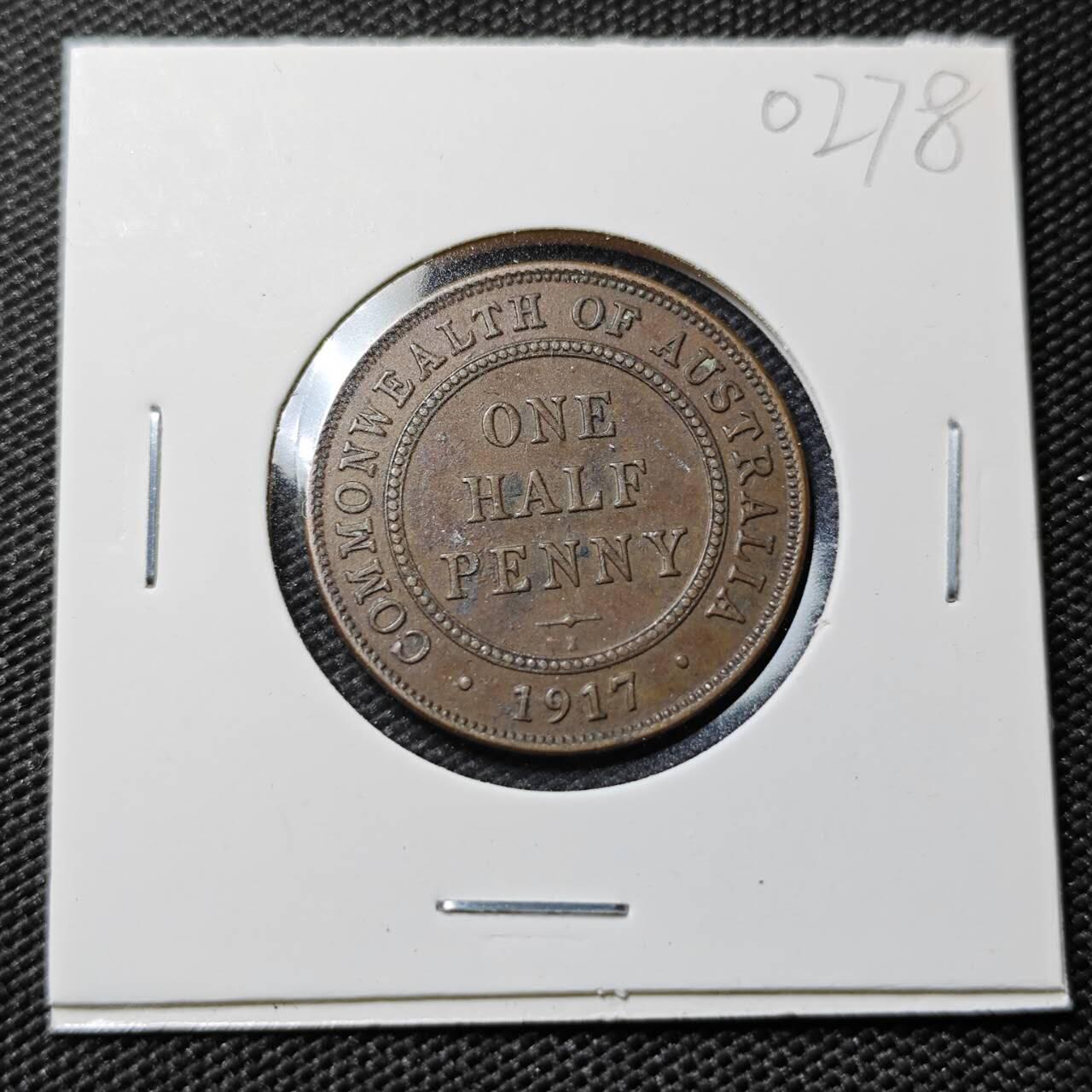 KK钱币收藏小铺   第402期 2月预留时间 周末发货 1917 澳大利亚1便士铜币