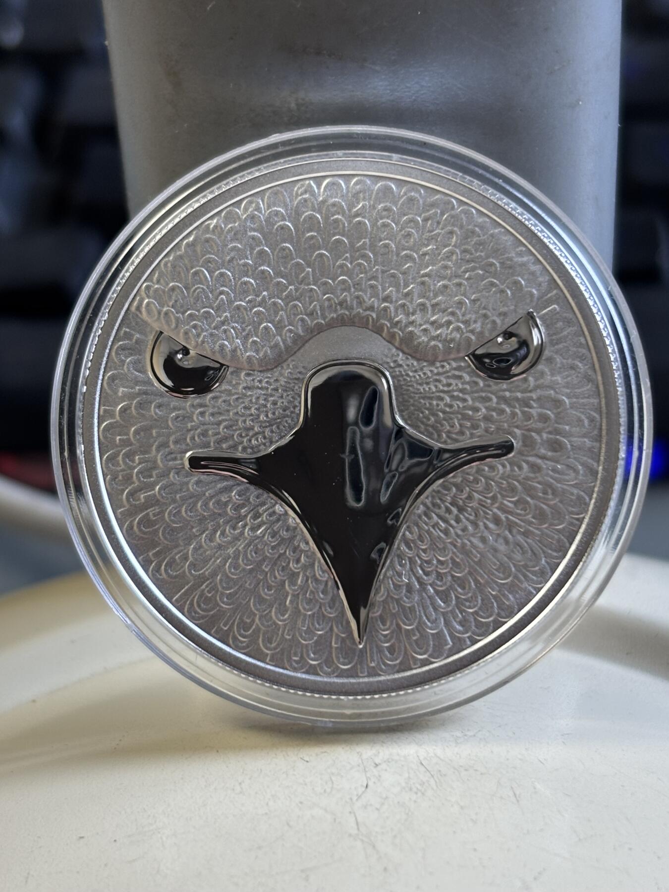 第192期拍卖 比特B发行5周年雄鹰鹰击长空1盎司银币无密钥版，999银