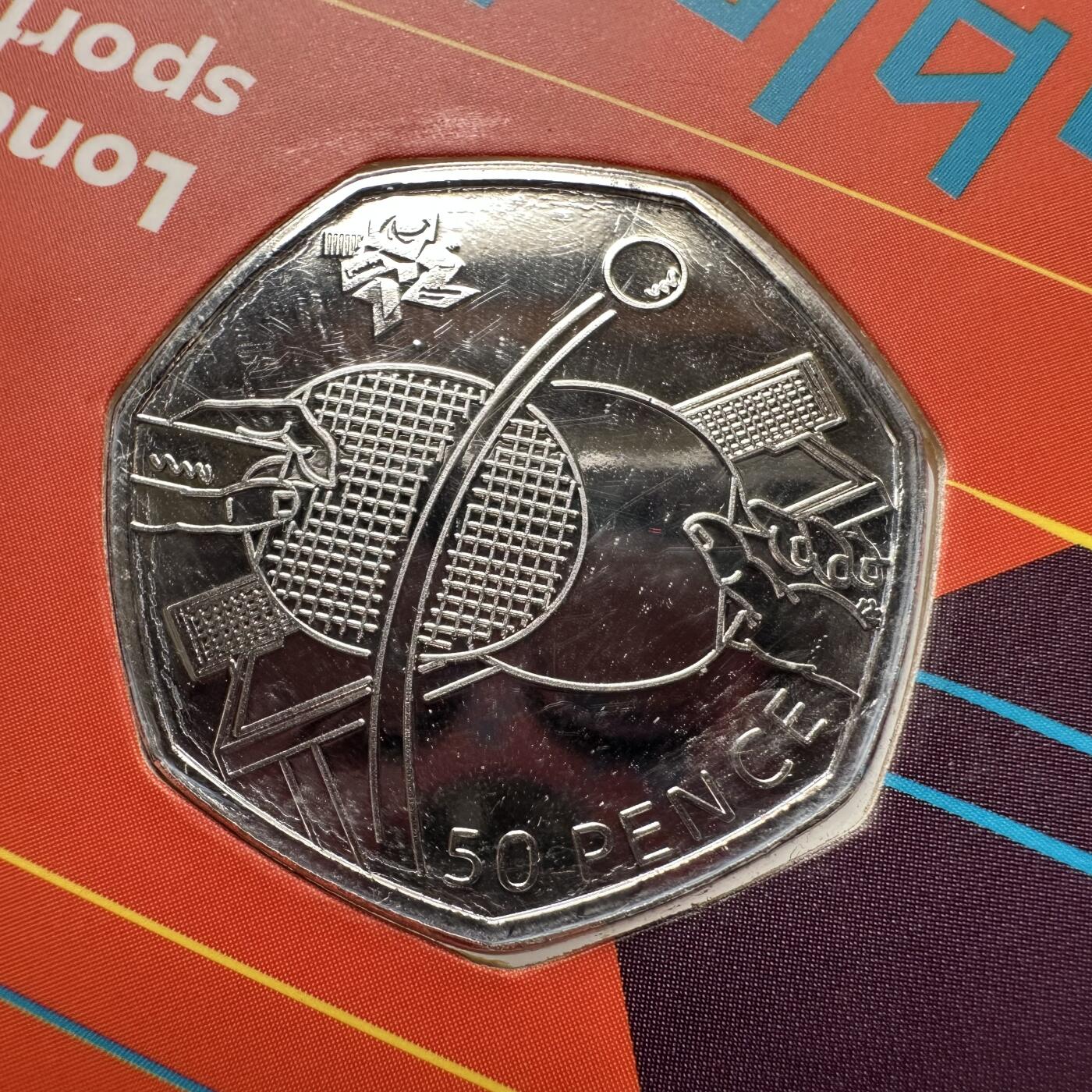 🌹外币初藏🌹🐯2026年第26场  各国纪念币专场 每周二四六晚8️⃣点 接代拍 英国2011年伦敦奥运会乒乓球50便士纪念币