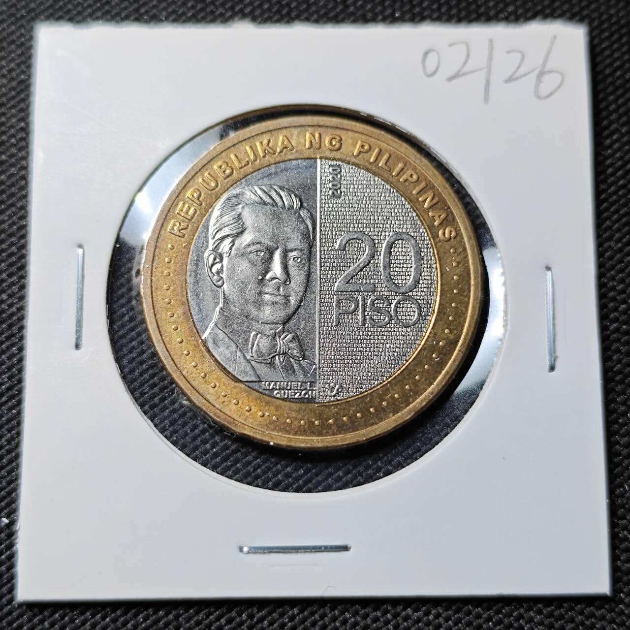 KK钱币收藏小铺   第402期 2月预留时间 周末发货  菲律宾20比索双色币