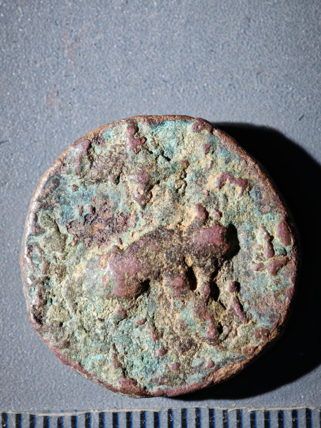 119期新疆红钱粟特钱币丝路钱币专场 F索特美加斯王朝铜币