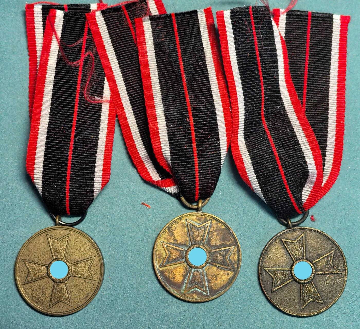 盛世勋华——号角文化勋章邮票专场拍卖第308期 德国（1939）战功十字奖章 铜质 3枚