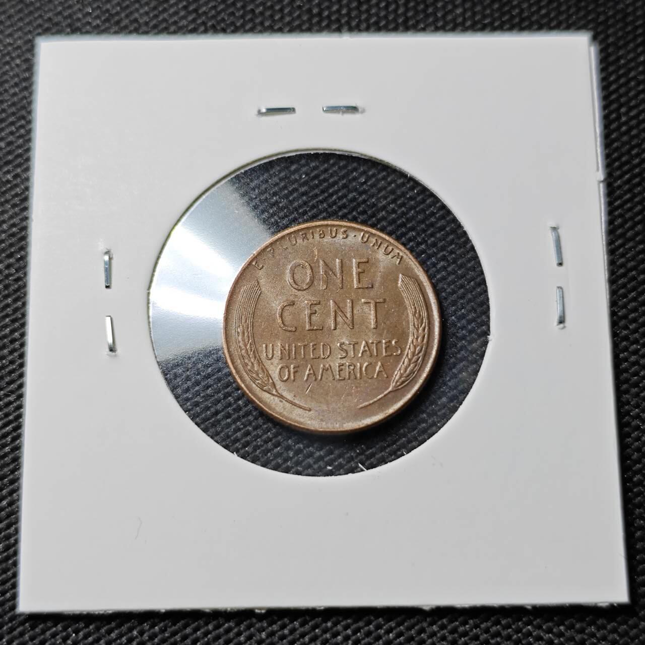 KK钱币收藏小铺   第402期 2月预留时间 周末发货  1953美国麦穗1分铜币 好品