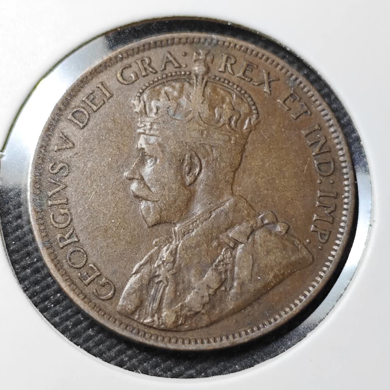 KK钱币收藏小铺   第402期 2月预留时间 周末发货  1917加拿大1分铜币