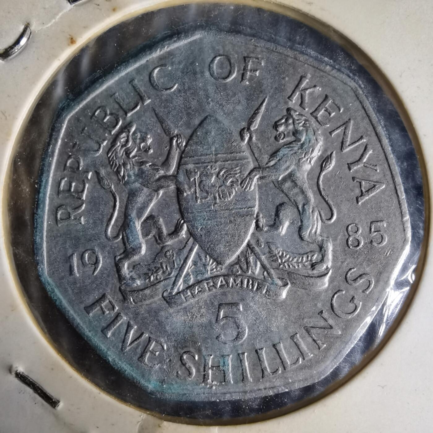 沼泽如烟--第1014场 肯尼亚1985年5先令