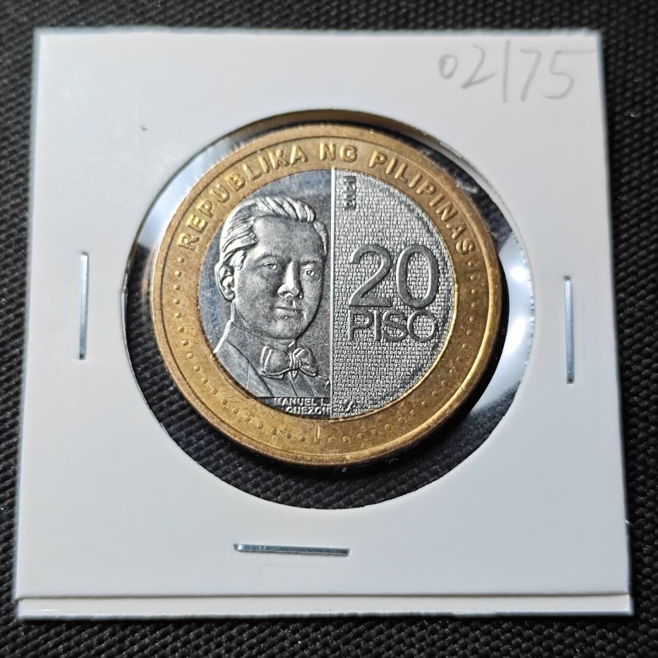 KK钱币收藏小铺   第402期 2月预留时间 周末发货  菲律宾20比索双色币