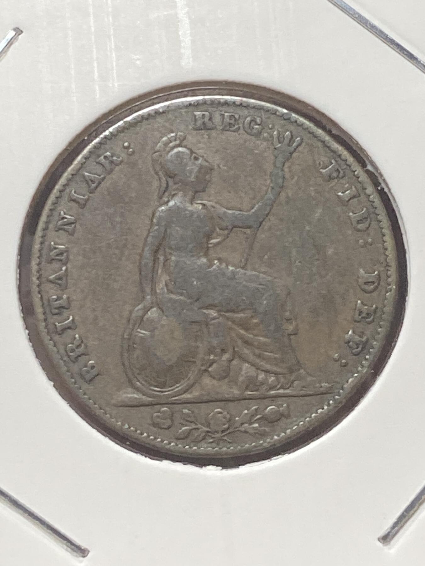 2026年第三十四场(总第二百零三场）外国精品纸夹币场(免佣金) 英国🇬🇧1858年1法新(维多利亚女王青年头像)