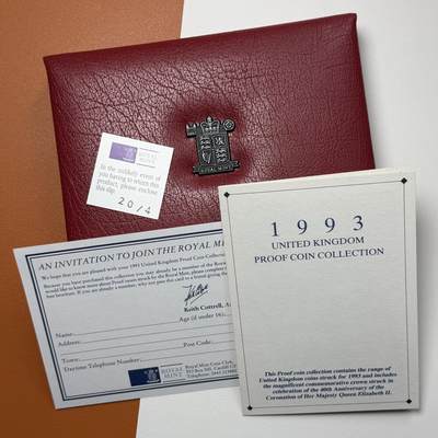＜星葵🌻钱币社＞硬币场·第71期·3月10日发货 - 英国1993年女王加冕40周年红盒精制纪念套币