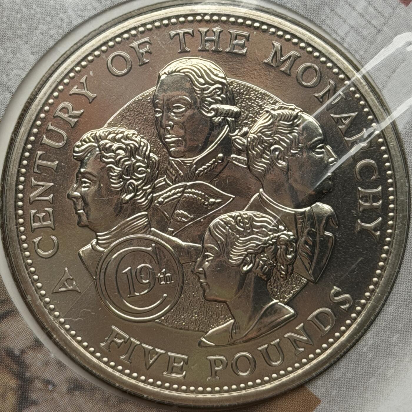 ＜星葵🌻钱币社＞硬币场·第71期·3月10日发货 〈邮币封〉根西岛2001年君主制百年史·19世纪5镑克朗型纪念币