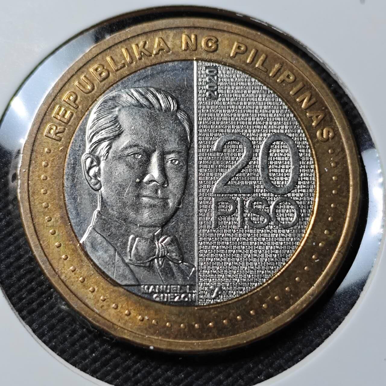 KK钱币收藏小铺   第402期 2月预留时间 周末发货  菲律宾20比索双色币