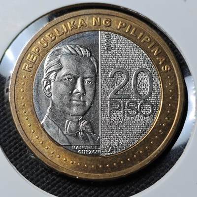 KK钱币收藏小铺   第402期 2月预留时间 周末发货 -  菲律宾20比索双色币