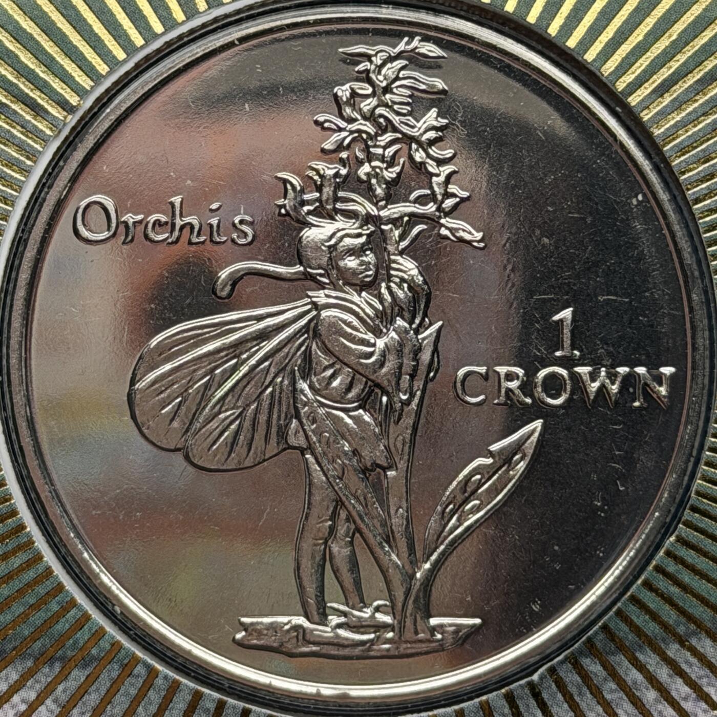 ＜星葵🌻钱币社＞硬币场·第71期·3月10日发货 〈邮币封·签名版〉马恩岛1996年花仙子·兰花1克朗纪念币