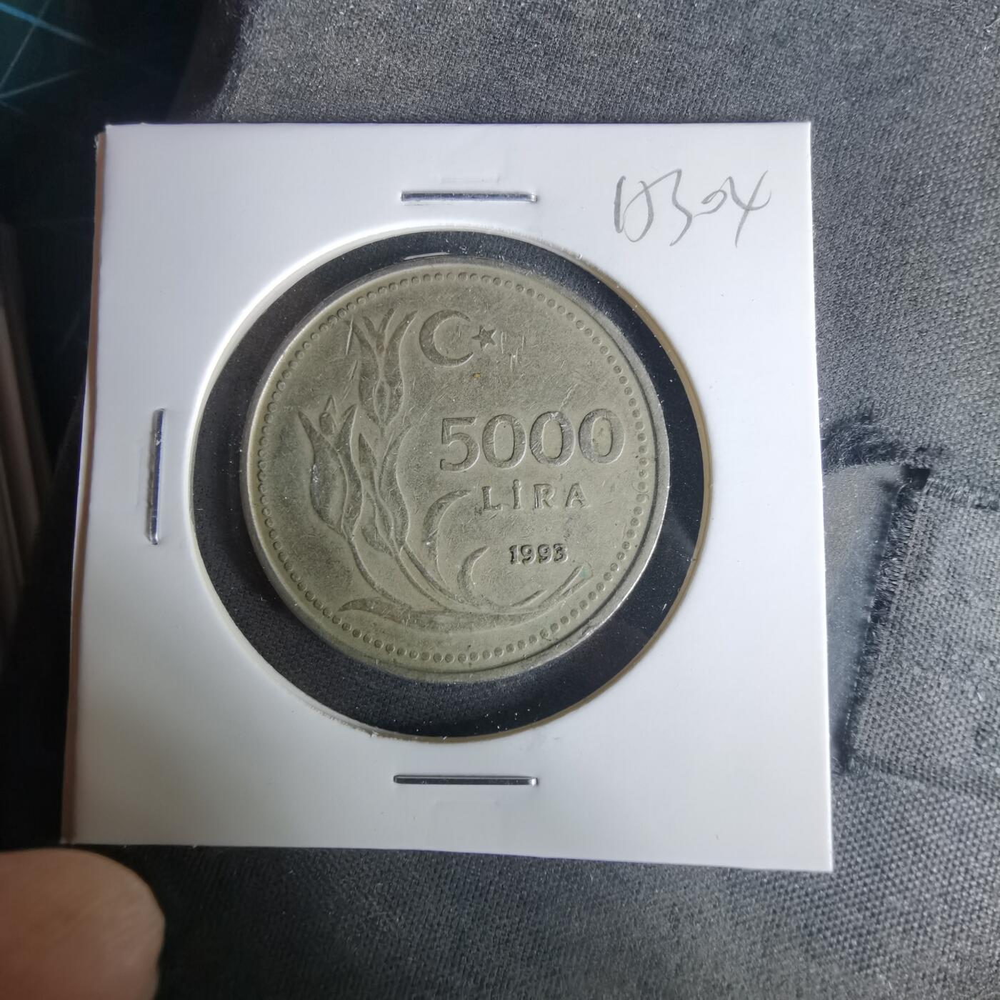 沼泽如烟--第1015场 土耳其1993年5000里拉