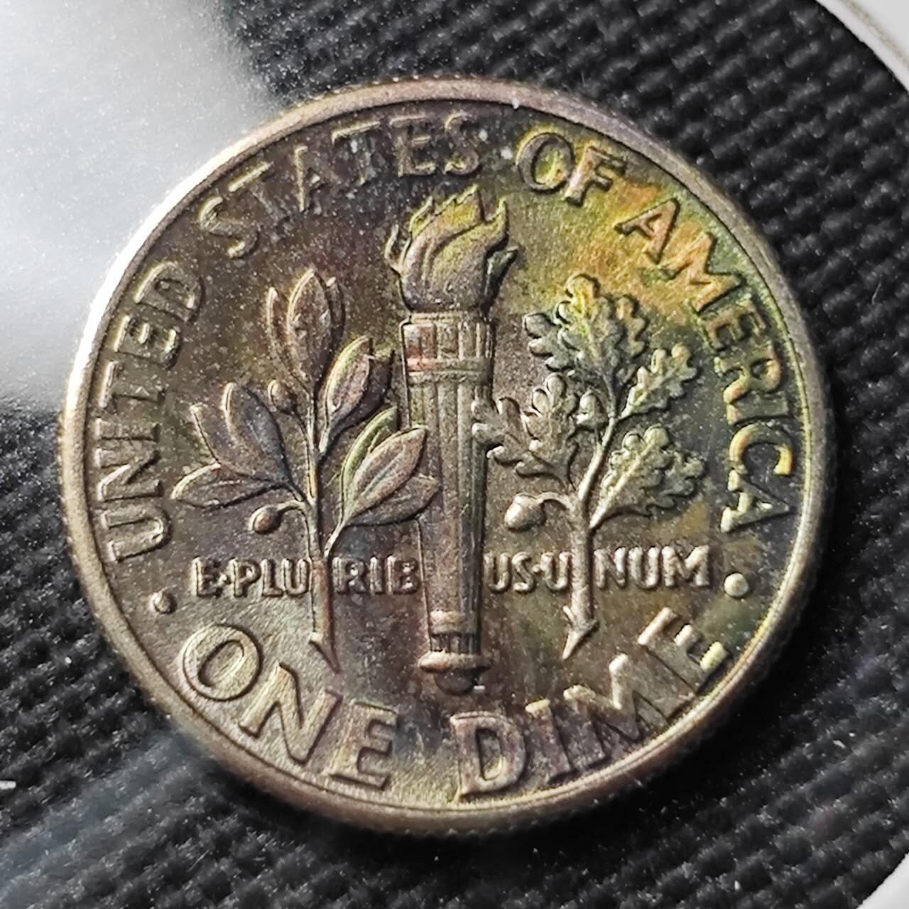 KK钱币收藏小铺   第403期 2月预留时间 周末发货  1988美国10分 好品 带彩