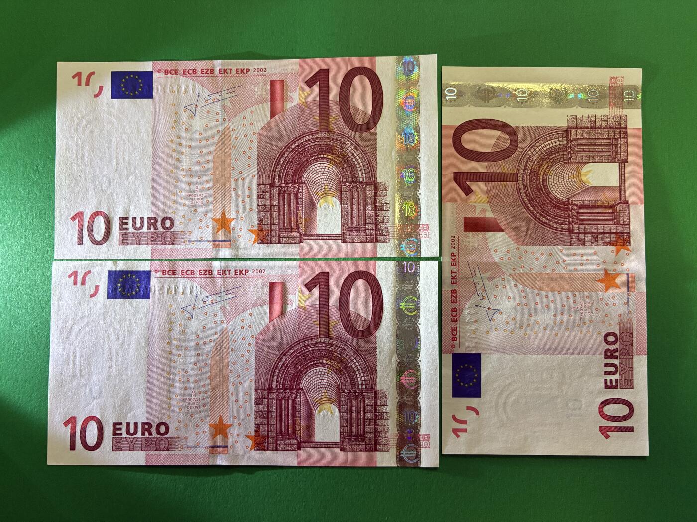 咖啡豆•收藏 2026年Mar_14th世界各国纸币拍卖 3枚 欧洲地区 2002年 奥地利二签 10欧元 全新UNC 外国纸币