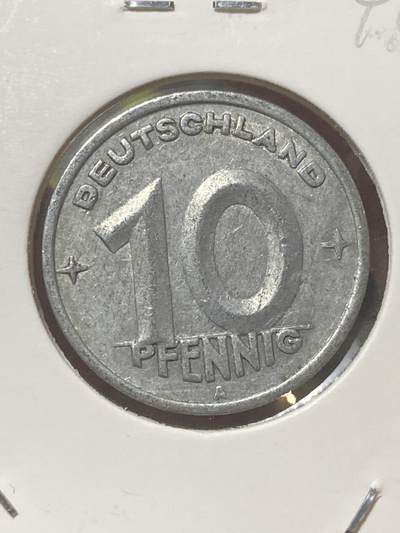 2026年第三十四场(总第二百零三场）外国精品纸夹币场(免佣金) - 少见–民主德国1948年10芬尼(第一版，A标柏林造)