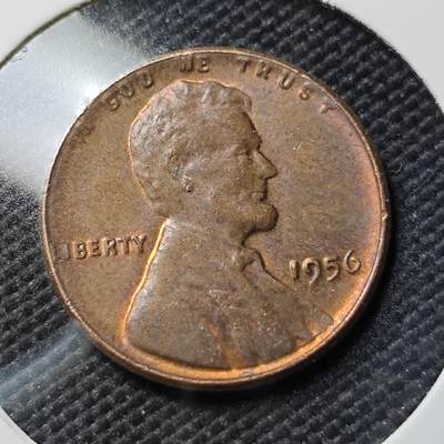 KK钱币收藏小铺   第403期 2月预留时间 周末发货 -  1956美国麦穗一分铜币 好品