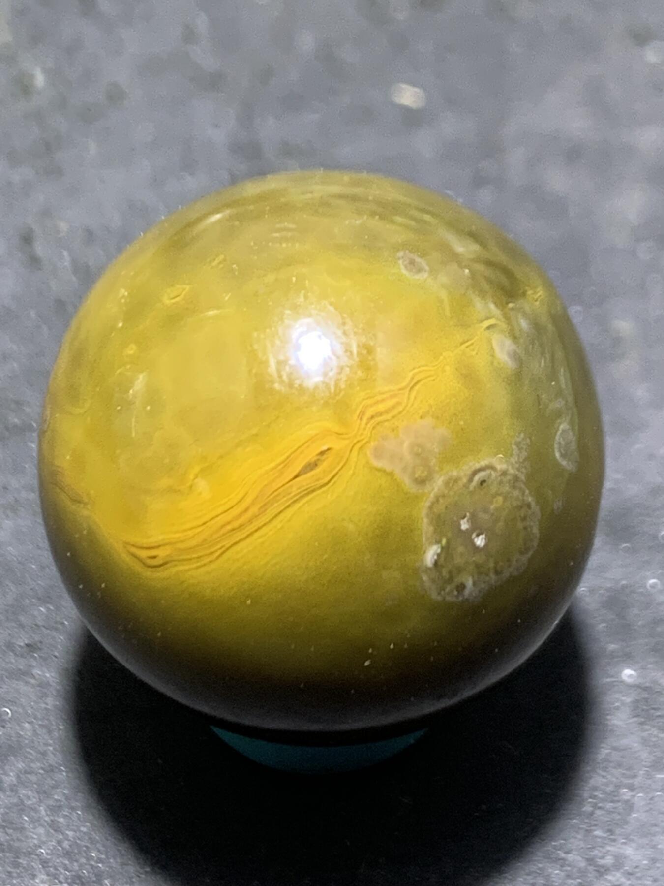 仅此一个，精美高玉化拉丝料战国红玛瑙圆珠一颗