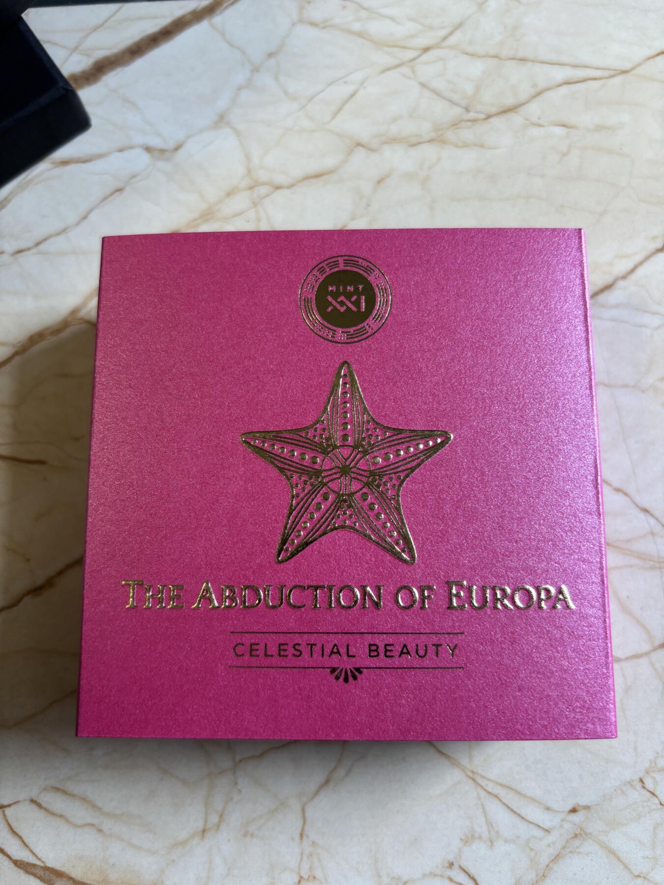 第193期拍卖 喀麦隆2022年国色天香系列4欧罗巴女神2盎司银币，999银，2盎司，发行500枚