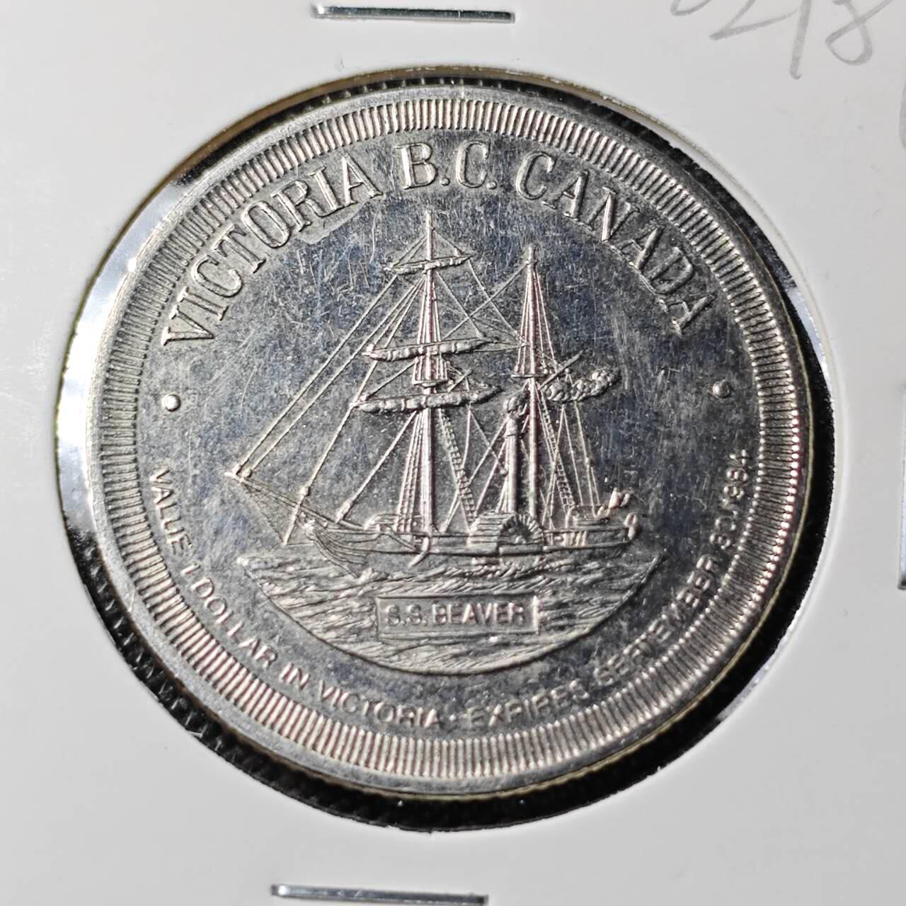 KK钱币收藏小铺   第402期 2月预留时间 周末发货  加拿大1元代币