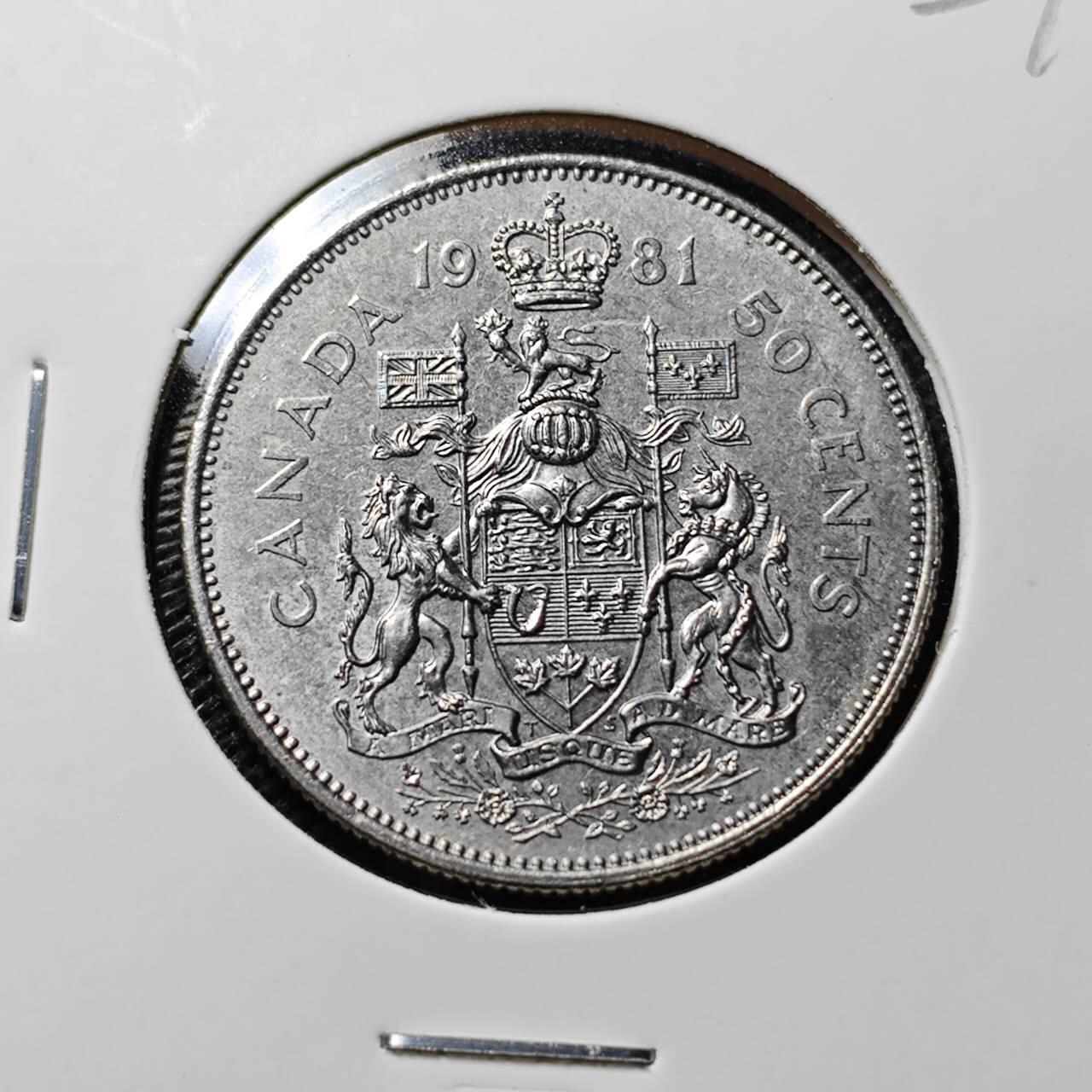 KK钱币收藏小铺   第402期 2月预留时间 周末发货  1981加拿大50分