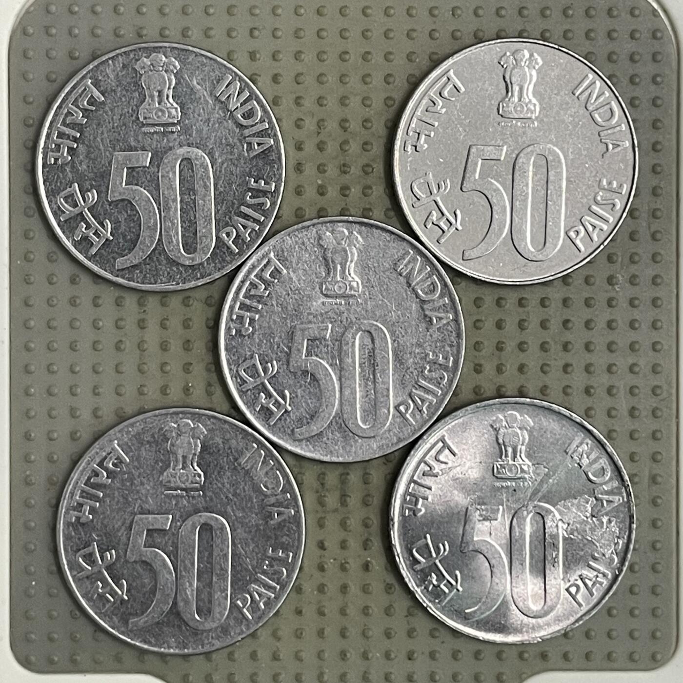 2026年第31场各国散币拍卖（总第181场） 印度50派沙5枚不同年份